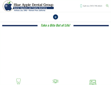 Tablet Screenshot of blueappledentalgroup.com